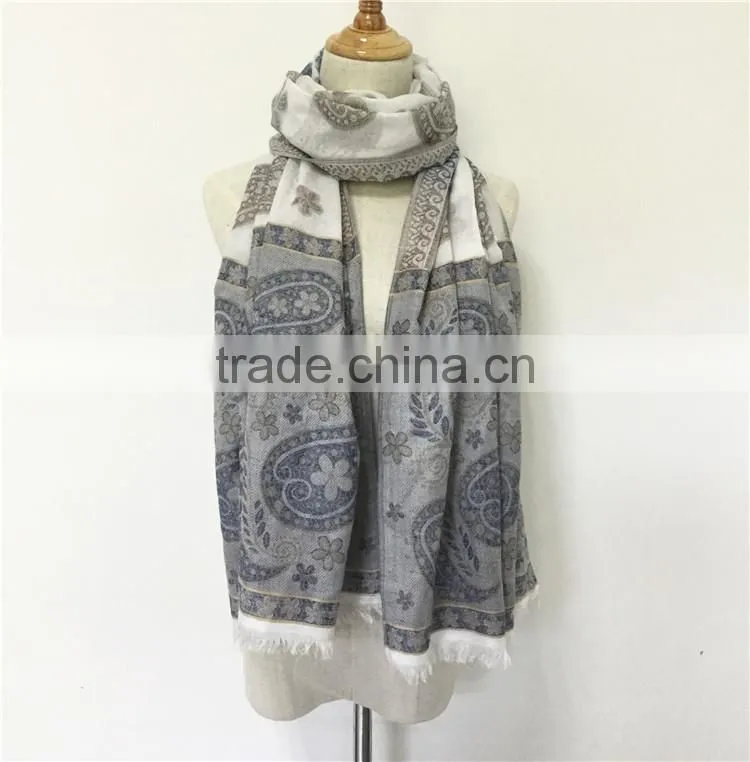 180*70cm High Quality cheap viscose women pashmina Gradient shawl scarf