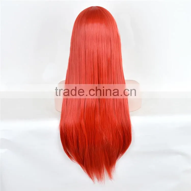 High quality Red long straight wig cosplay wig,long silver cosplay wigs