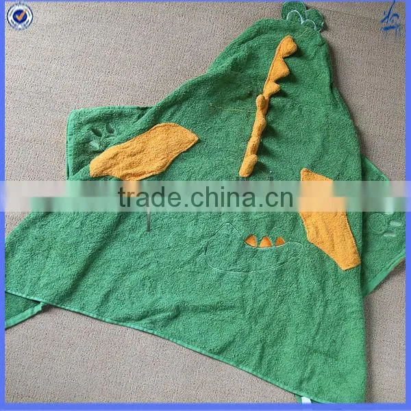 Lovely kids cartoon bath towel with hood/animal hooded towel pattern