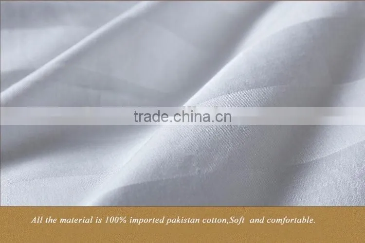 Queen size bed sheet set cotton white for hotel