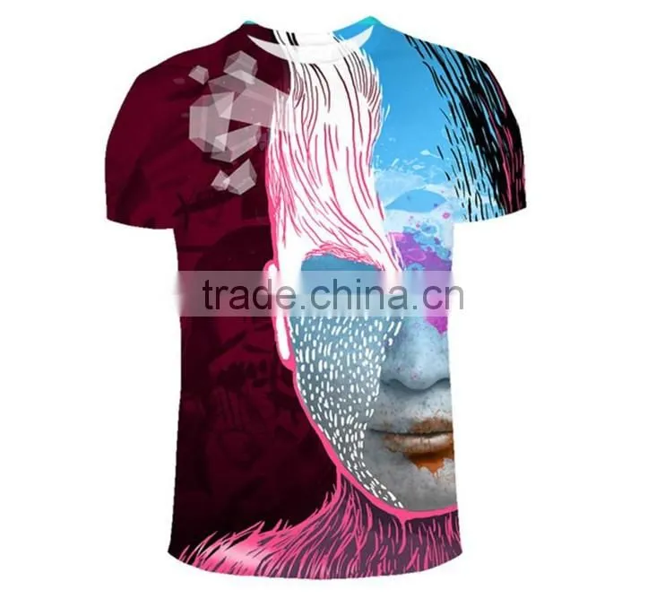 Fashion all 3D printed comfort colors t-shirts Wholesale /china import t shirts from China H-069