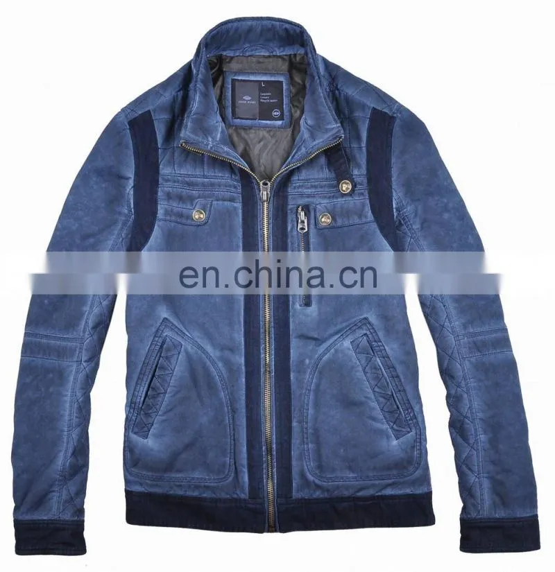 Latest Mens Thick Padded Cotton Fashion Autumn/Winter Coat 2015