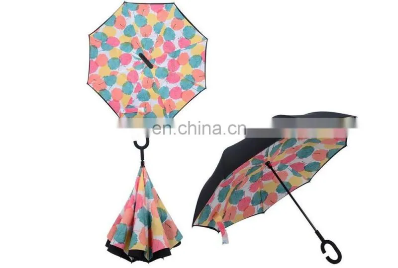 Top Quality Customized Rain Fashion C Handle Inverted Umbrella