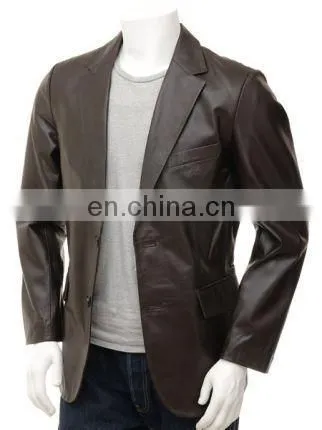 Men Leather Coat, Fashion long leather coat for men keep warm winter coat wholesale 2017