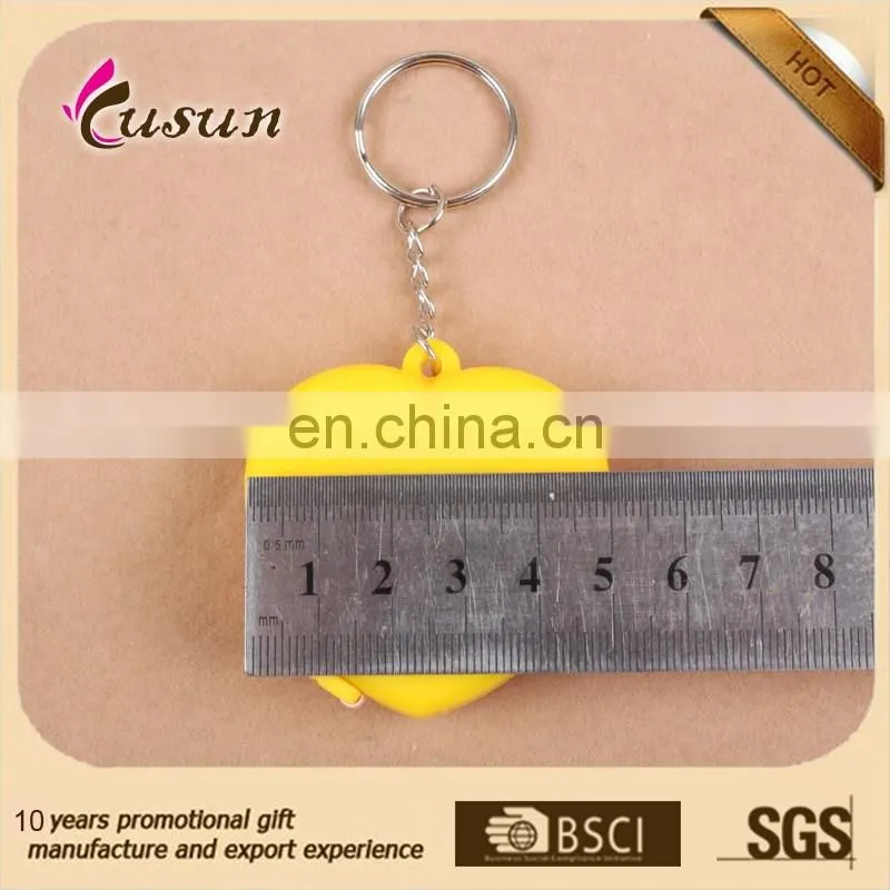 Plastic heart shaped great material custom tailor measure tape