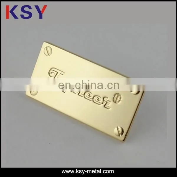 Garment and handbag metal label for wholesale