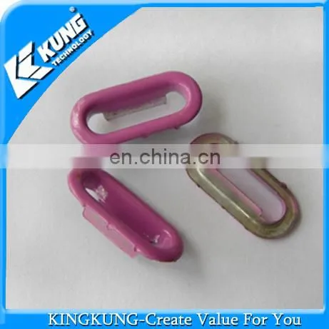 2014 Hiqh quality dark blue painting oval groove buckle for shoes