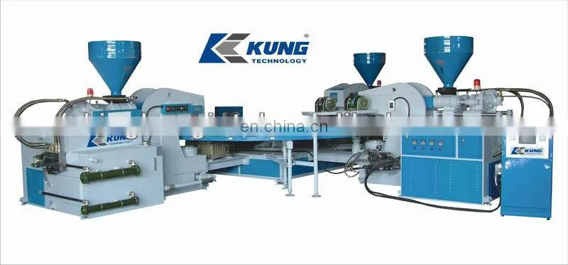 2014 Hot selling 3 color PVC sole making machine
