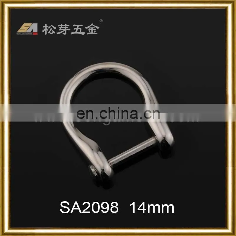 Customized Factory Produced Removable D Ring, Plated Removable D Ring, Zinc Alloy Metal D Ring
