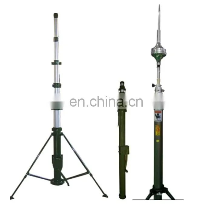 Portable outdoor 33ft antenna tower with lightning rod