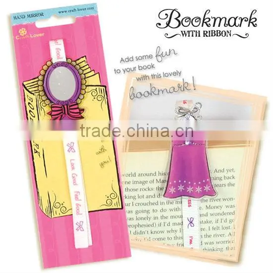Promotional Decoration Fashion Icons Girl Ribbon Bookmark