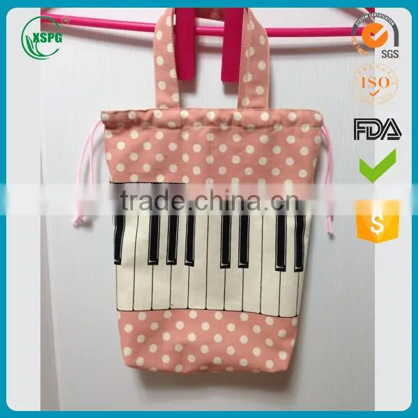 Custom cotton cloth bag drawstring bag with handle
