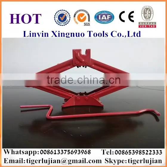 2016 arrival hot selling in China famous brand name Xingnuo 1.5-ton capacity hydraulic red color scissor jack