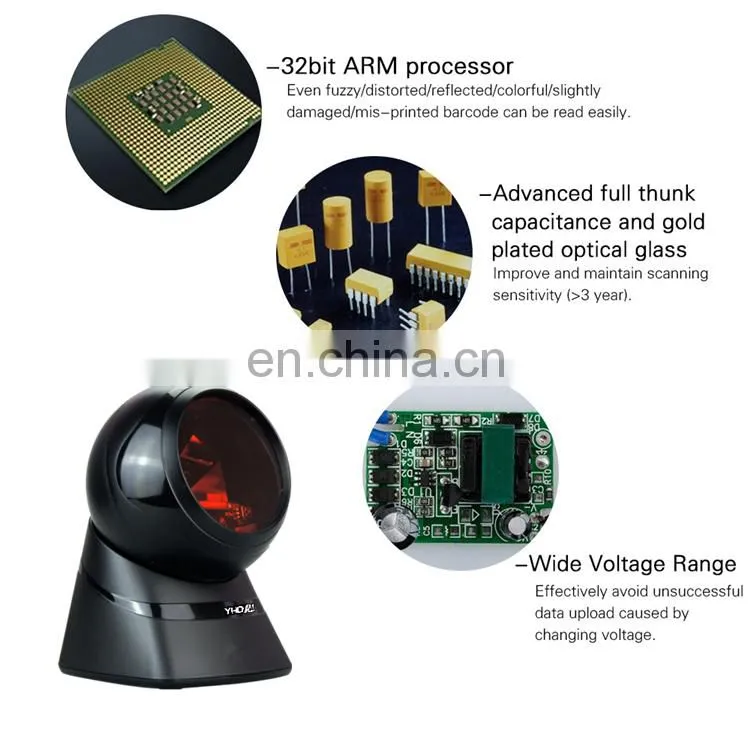 High speed RS232/USB/PS2 1D Omnidirectional Laser Scanner