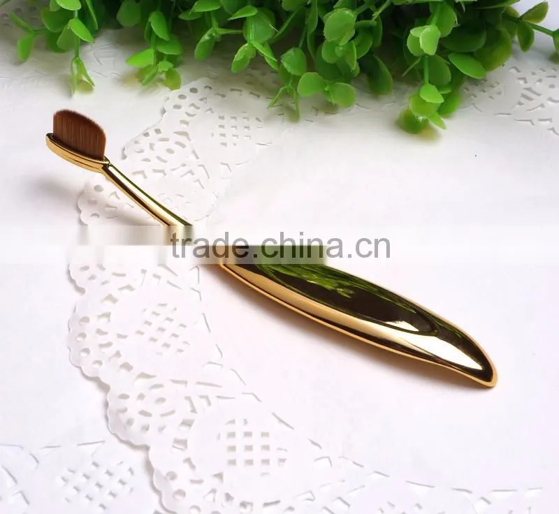 High quality facial synthetic hair powder foundation brush oval makeup brush set