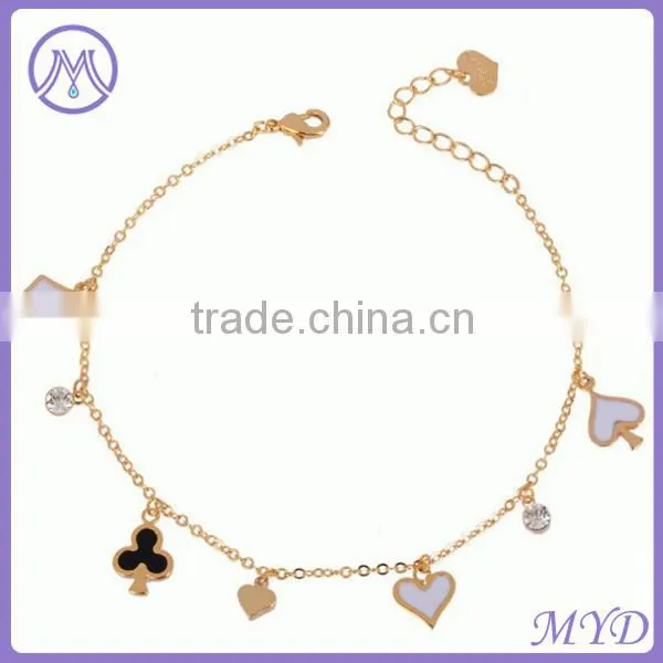 Fashion DIY charms bracelets with kinds of metal charms