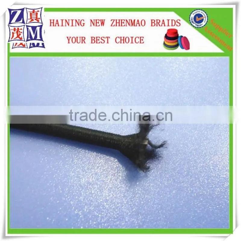 Wholesale high quality braided colored polyester round rubber cord