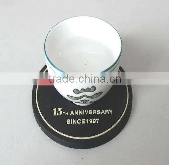 Non-slip cup mat for kids, 3D PVC Rubber Placemats, table mats and coasters