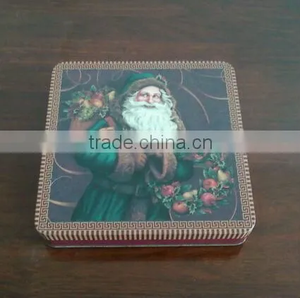 square tin cake box