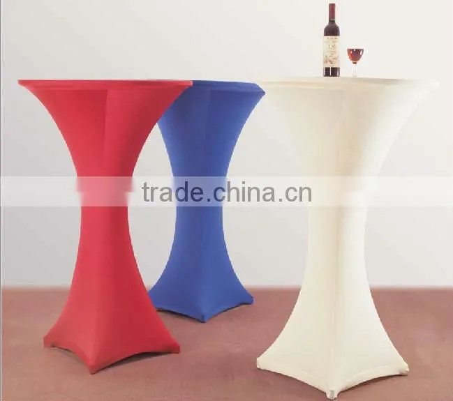Spandex cocktail table cover/white cocktail spandex table covers/cocktail table stretch cover
