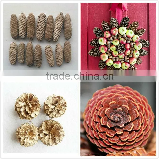Christmas Tree Decoration Natural Glitter Pinecone Wreath