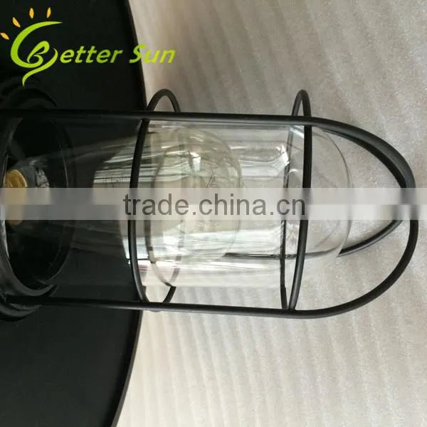Industrial Style Vintage Outdoor Glass Cage Modern Wall Light