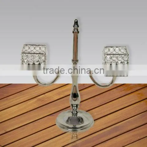 Cast Aluminium Crystal Candelabra, Candle stand, Candle holder, Candle light, Pillar Holder