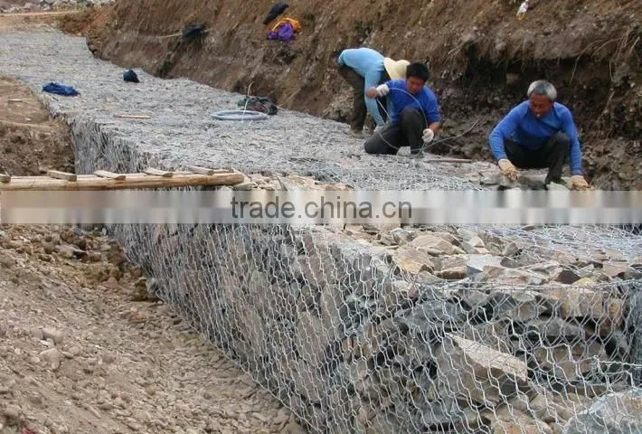 Galvanized river bank protect gabion basket/gabion box for sale