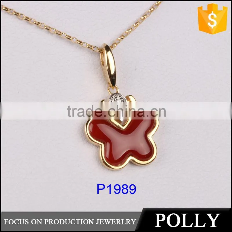 2015 new design pendant Christmas present thanks giving day beautiful silver pedant necklace with gemstone