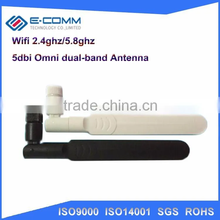 Hot sale! 5dbi/6dbi/8dbi 2.4GHz 5.8GHz Dual Band WiFi Antenna RP-SMA round style