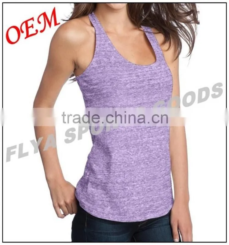 Customized eco-friendly athletic women gym singlet, women bodybuilding vest wholesale