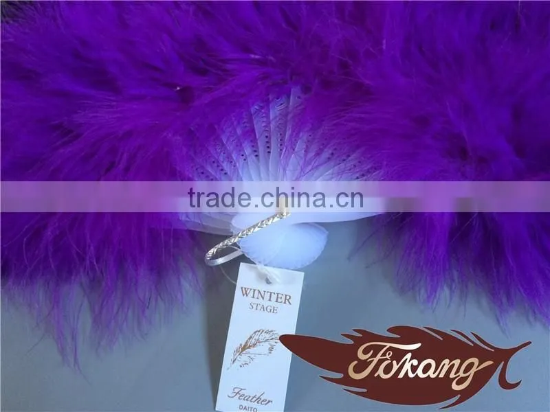 Party Supplies Type Decorative Fluffy Marabou Fan And Peacock Feather Fan For Party Decorations