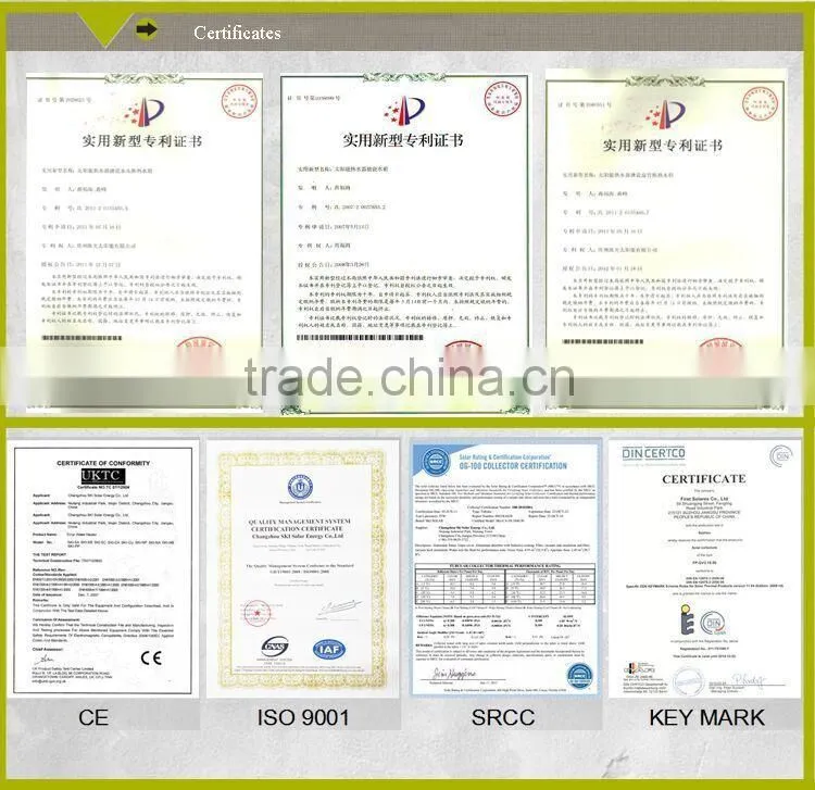 160l non-pressurized solar water heaters