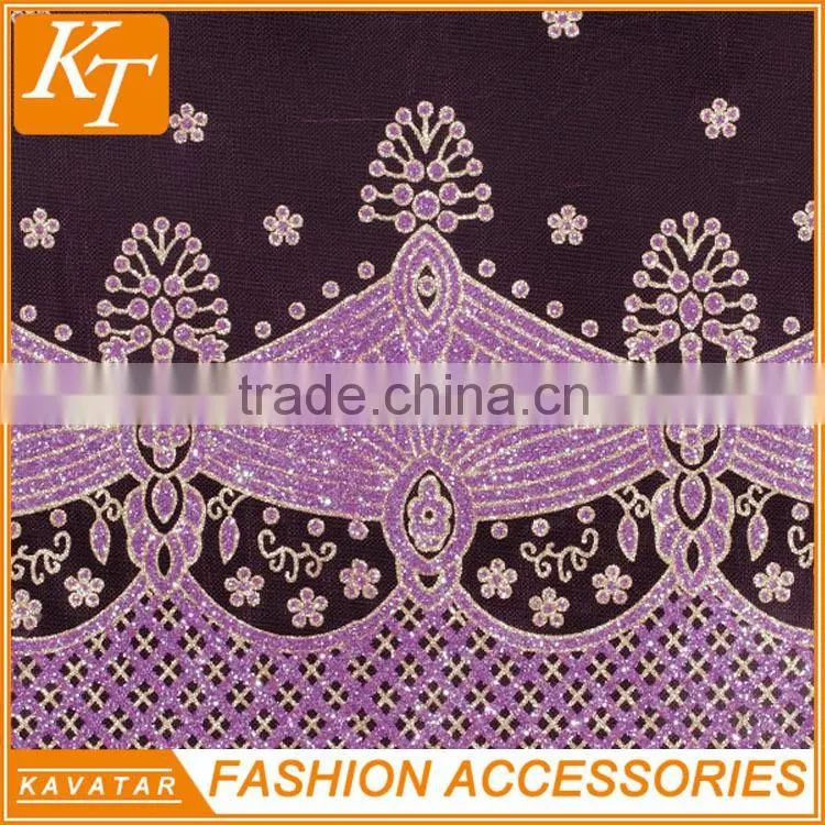 Kavatar Brand Top selling embroidery lace fabric