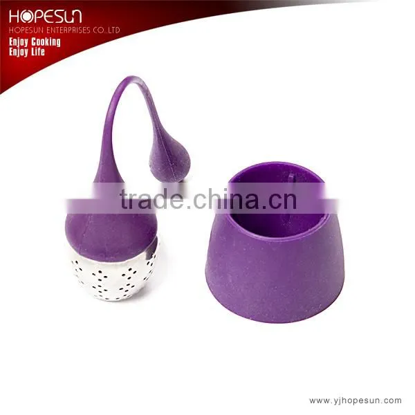 Metal and silicone tea infuser/cylinder tea infuser