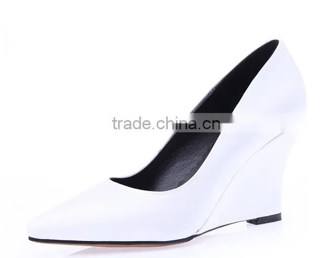 Ladies wedge heels shoes in china spring 2015 pumps