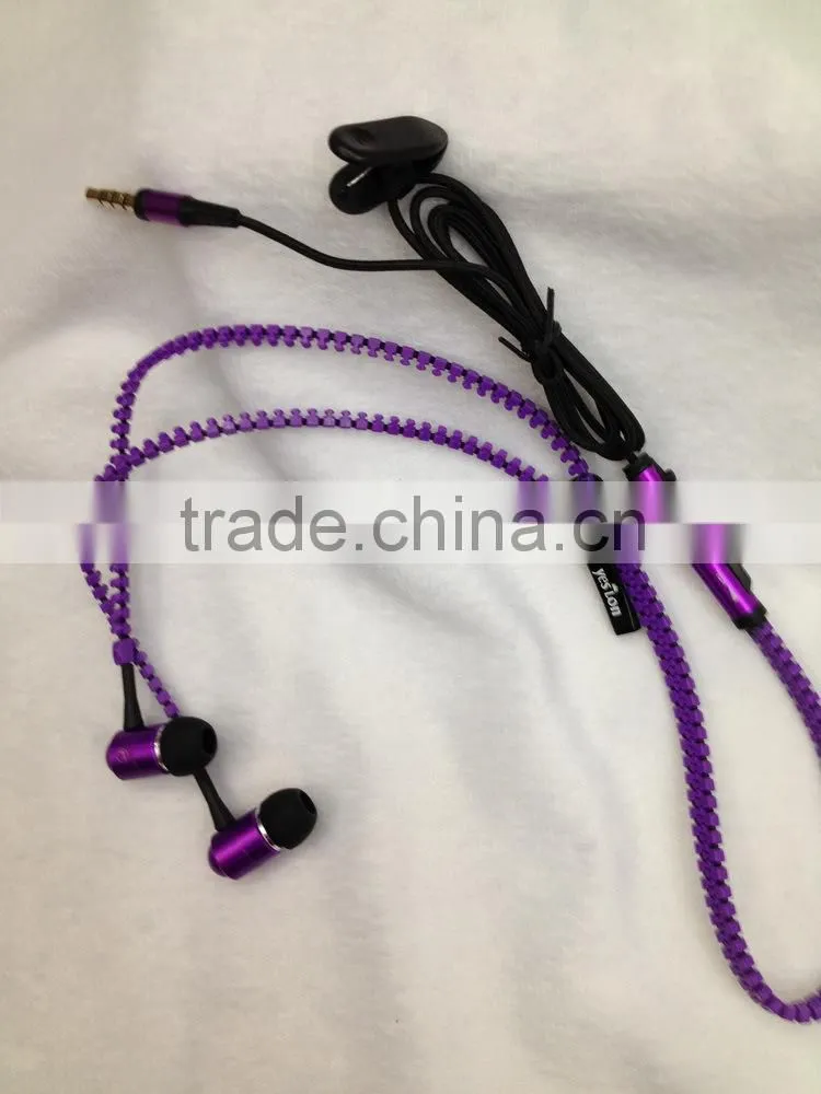 2013 NEW Fashion waterproof zip earphone with Mic