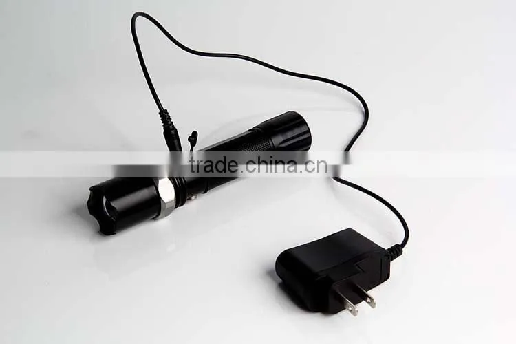 250 lumens Aluminium led flashlight, 360 zoom flashlight torch with 5 -mode light output and detachable lanyard