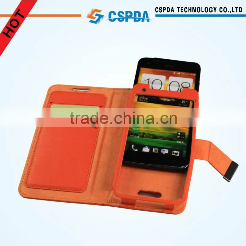PU Leather Wallet Case Cover For HTC Butterfly Mobile Phone