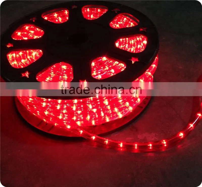120V 2Wires 36bulbs 50M Rainbow red rope lights