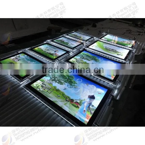 illuminated edgelit acrylic led photo frame led light box