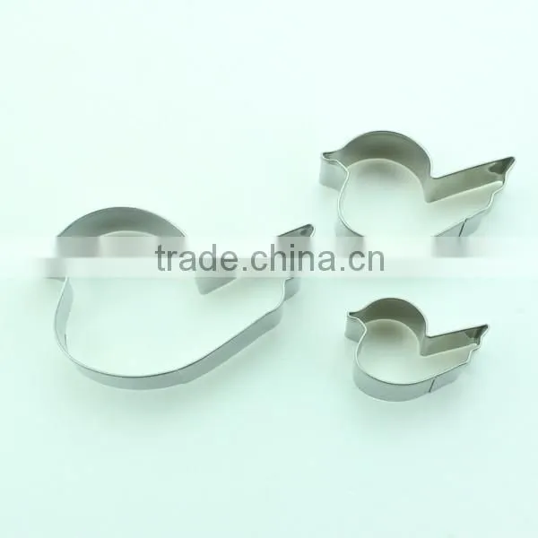 Stainless Steel Little Birds Shaped 3pcs Cake Mold Set