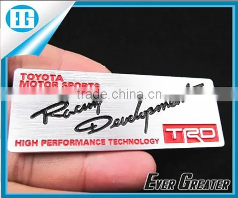 Custom adhesive wine label metal sticker aluminum wine bottle labels metal logo plate