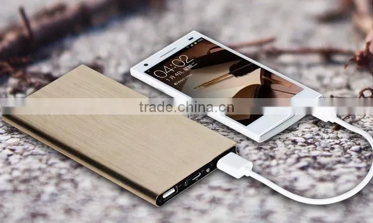 Factory Supply 10000 mah Aluminium Alloy Mobile Power Bakcup Battery Charger , 10000 mah Power Bank Charger