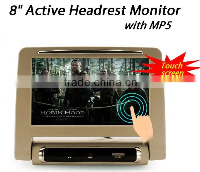 8 Inch Active Headrest Monitor with MP5/USB/SD/Touchscreen Fit for All Model Cars