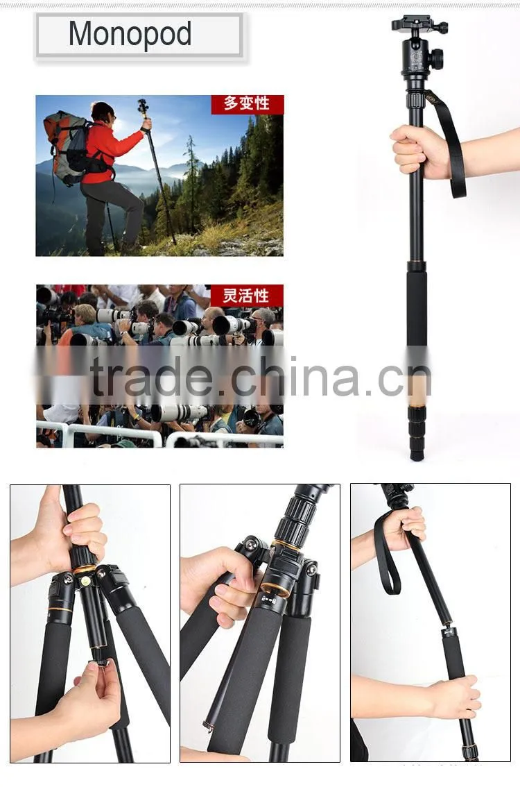 Portable BEIKE Q-999S safety aluminum Camera Tripod Monnopod