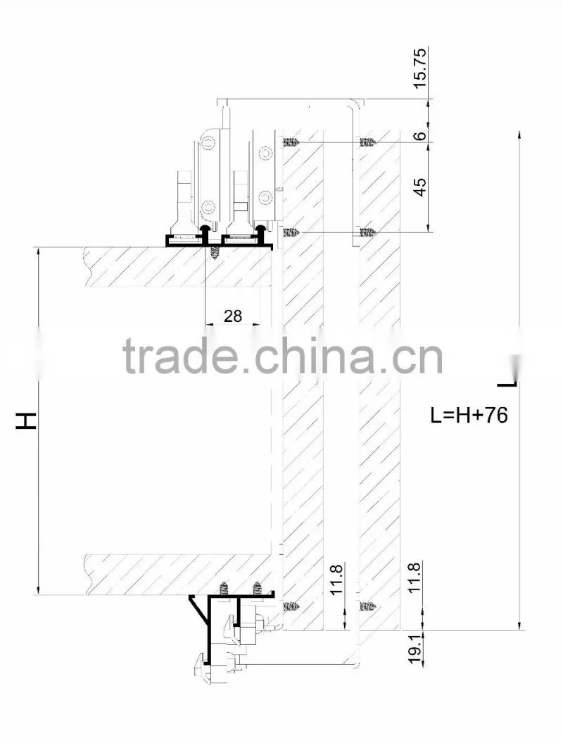 Furniture Wardrobe Sliding Door fittings /sliding door system /sliding door roller