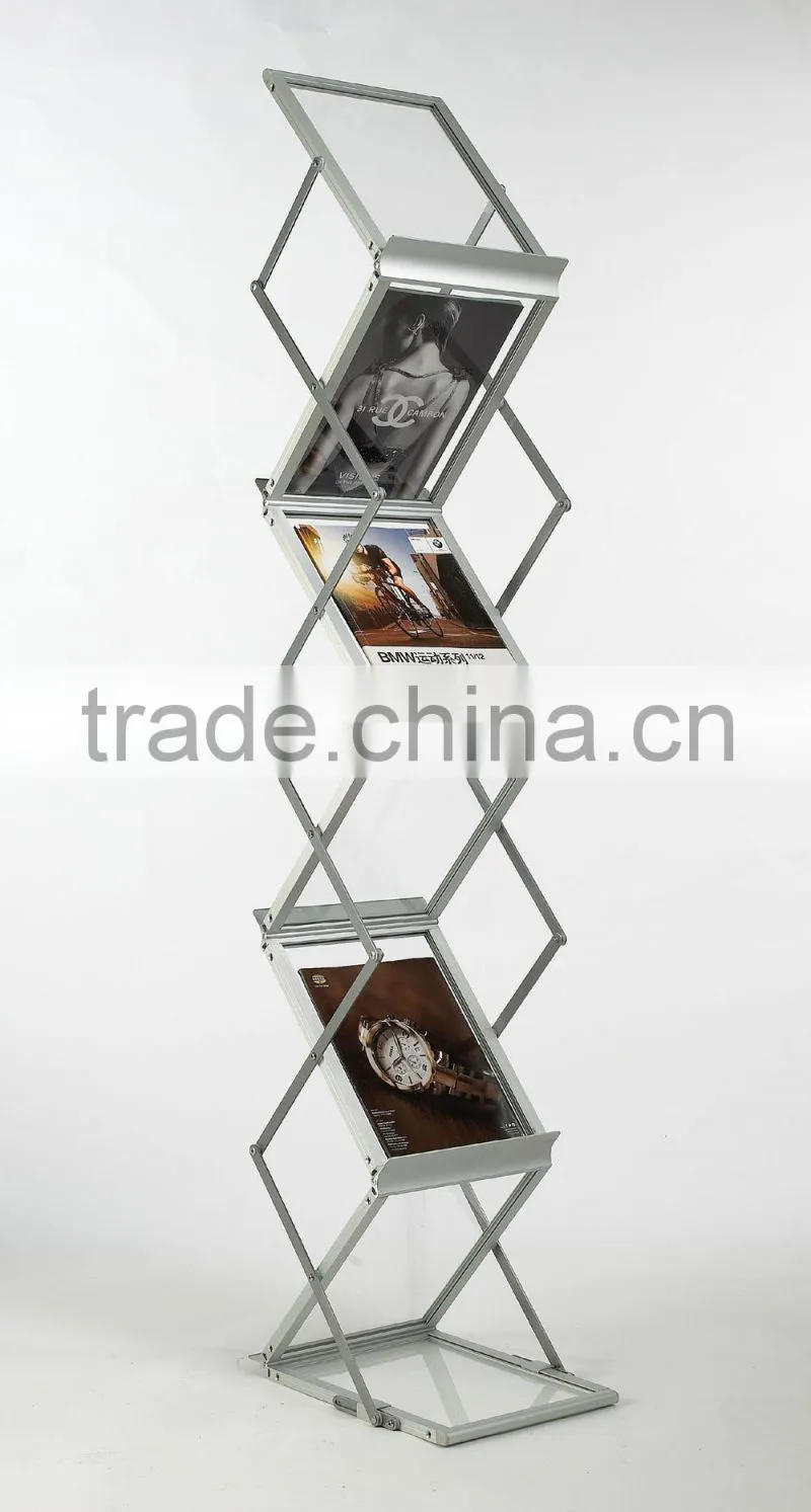 A4 size foldable acrylic leaflet rack