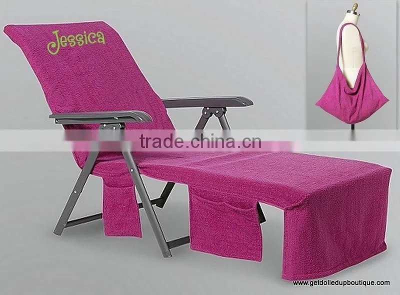 China wholesale 70x210 450gsm microfiber beach chair towel cover