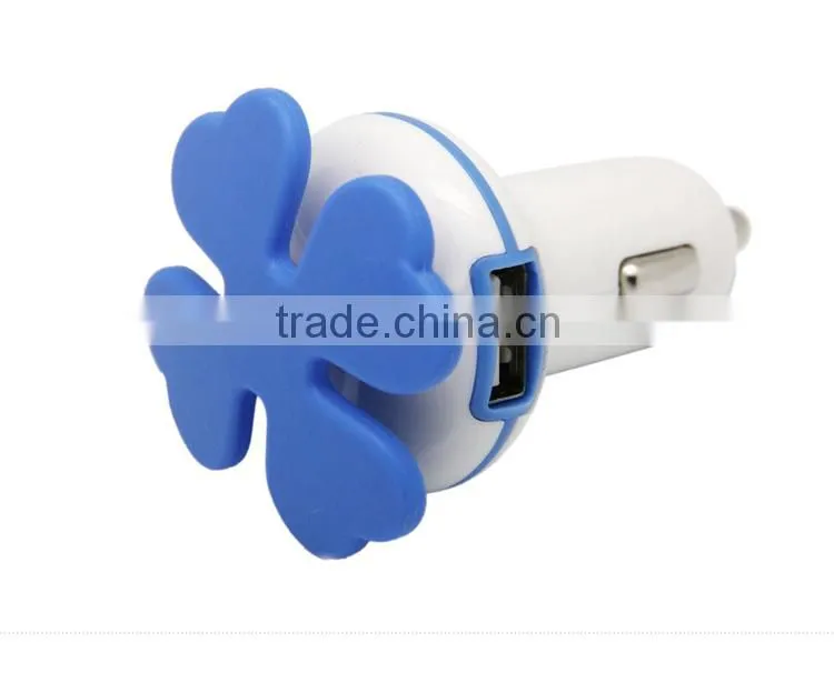OEM usb car charger cute mobile phone charger car adapter 2.1a